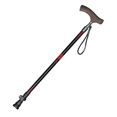 T Handle Aluminum Walking Stick Quick Locking Ultralight Anti-Slip Cane For Elderly 1 Pcs