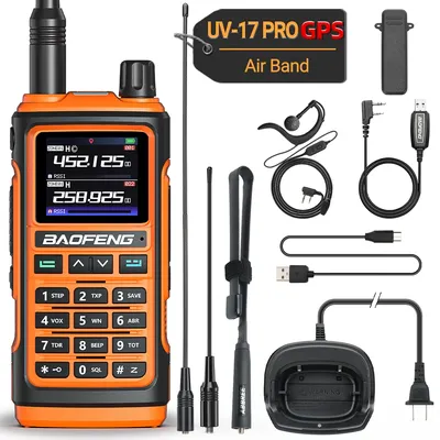 Baofeng UV-17 Pro GPS Walkie Talkie Air Band FM Long Range Radio Wireless Copy Frequency Handheld