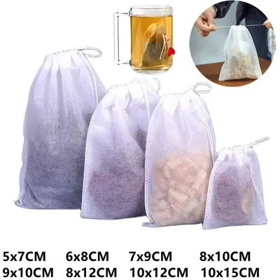 Disposable Teabags Non-woven Fabric Tea Filter Bags for Coffee Spice Tea Bag with Empty Tea Bags