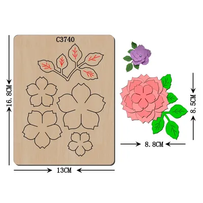 New Flower Wooden die Scrapbooking Cutting Dies C3740