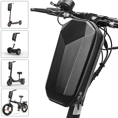 Electric Scooter Front Bag Waterproof EVA Hard Shell Bags Reflective Handlebar Hanging Bag Storage
