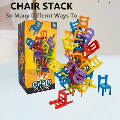 Stacking Chairs, Educational Toys, Building Blocks Stacking Chairs, Parent-Child Gathering