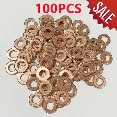 100PCS F00VC17505 Injector Nozzle Copper Washer F00VC17504 F00VC17503 F00VC17502 Diesel Sprayer