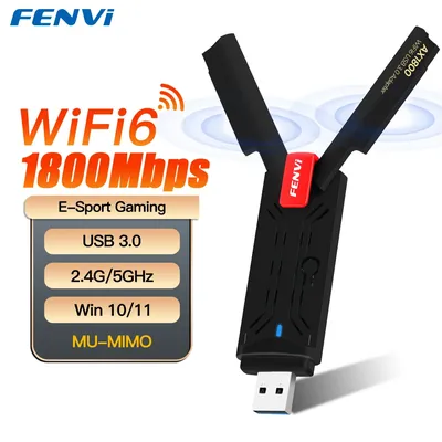 FENVI AX1800 WiFi 6 USB Adapter Dual Band 2.4G/5GHz Wireless Wi-Fi Dongle MT7921 Network Card USB