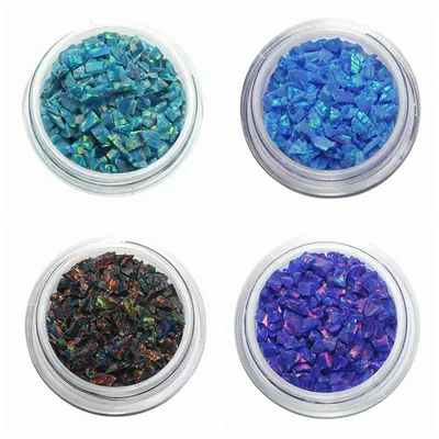 Synthetic Opal Chips Crushed Opal Powder Different Sizes for Nail, Ring
