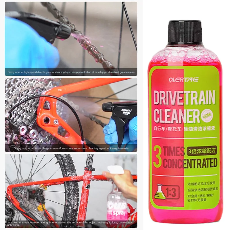 100ml Bike Drivetrain Cleaner Bicycle Chain Cleaning Maintenance Liquid Degreaser Spray Bike Chain Cleaner Bicycle Degreaser