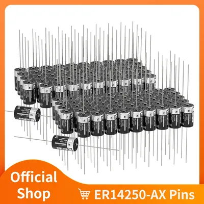 100PCS EEMB ER14250 with ax axis Lithium Battery 3.6V 1/2 AA 1200mAh Li-SOCl2 Battery er14250-ax