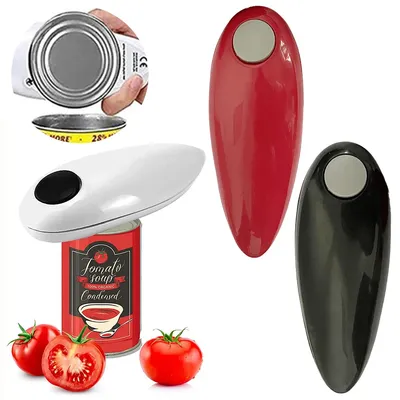 Electric Can Opener Portable Automatic Jar Opening Kitchen Tool Gadget Battery Powered One Touch No