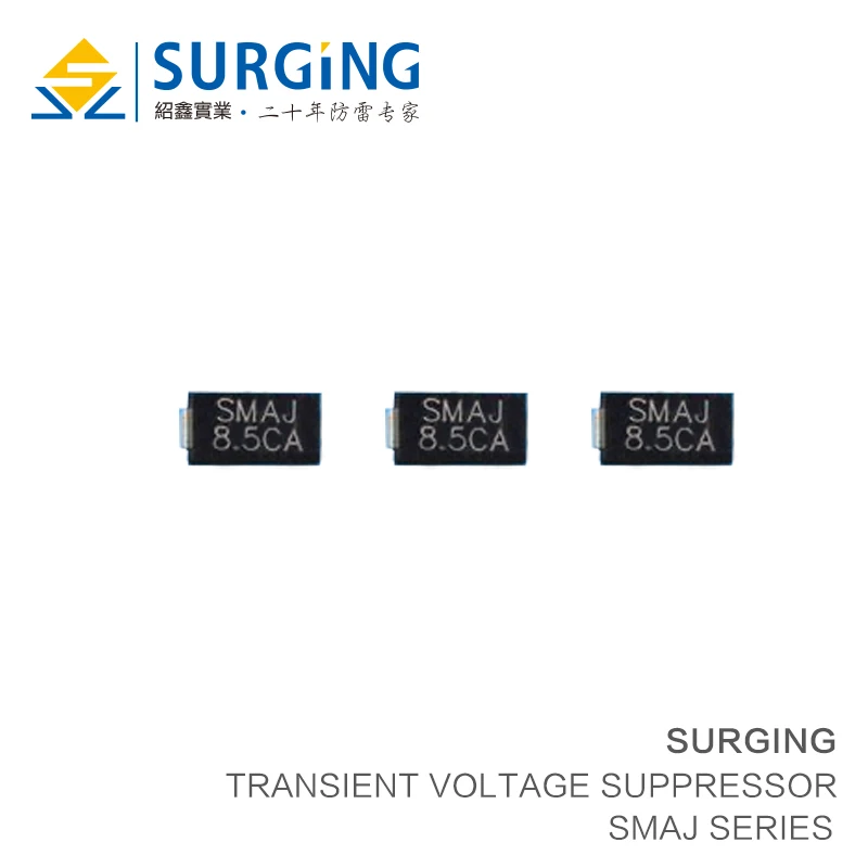 20pcs SMD TVS Diode SMAJ 5.0A 6.0A 6.5A 7.5A 10A 12A 13A 15A 16A 18A 24A 27A 30A 33A 36A 51A 68A 82A 150A 220A 250A 300A