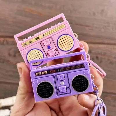 Retro Nostalgic Mini Radio Recorder Keychain Nostalgic Vintage Mini Retro Radio That Can Record Classical Funny Bag Ornaments