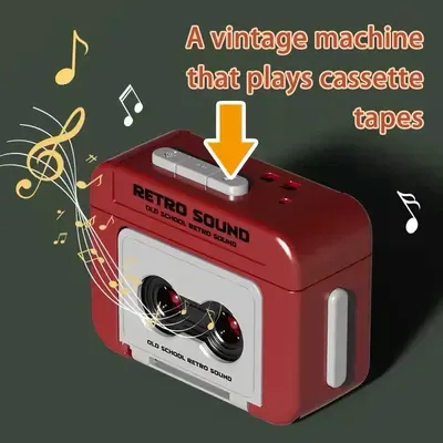 Vintage Tape Recorder Couple Gift Keychain Mini Recordable Mini Retro Cassette Recorder Classic Fun