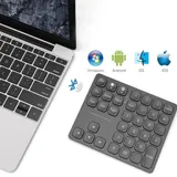 Rechargeable Double Bluetooth Number Pad Wireless Numeric Keypad 36-Keys External Numpad Keyboard