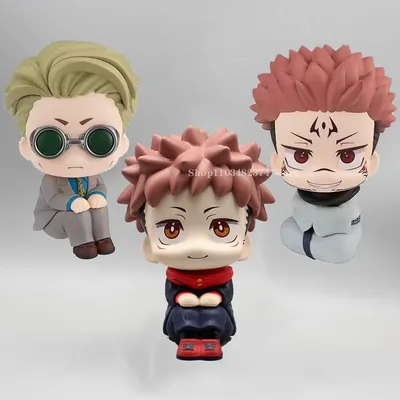 10cm Cartoon Nanami Kento Figure Jujutsu Kaisen Q Figure Ryomen Sukuna Itadori Yuji Figurine Model