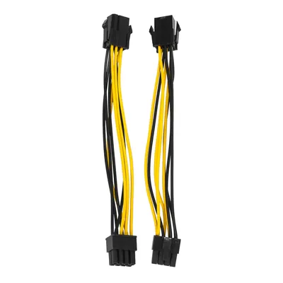 2 Pack Graphics Card 6 Pin to 8 Pin PCIe Adapter Power Cable (GPU Video Graphics Card Power Cable)
