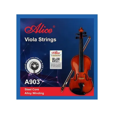 Alice A903 Viola Strings Steel Core Alloy Winding 1 Set for 16" Violas Practice Learning Using Viola