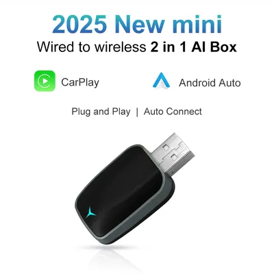 2025 new 2 in 1 Wireless Carplay AI Box Android Auto Plug And Play Applicable to Convert the