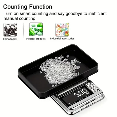 1Pc High Precision Electronic Scale 0.01g Digital LCD Count Stainless Pocket Scales Jewelry Scale,