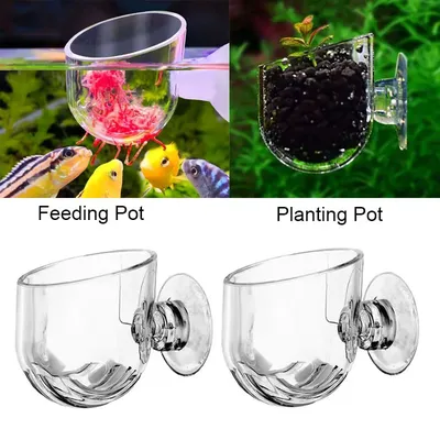 Aquarium Decoration Hanging Fish Tank Mini Crystal Acrylic Pot Polka Water Planting Cylinder Cup
