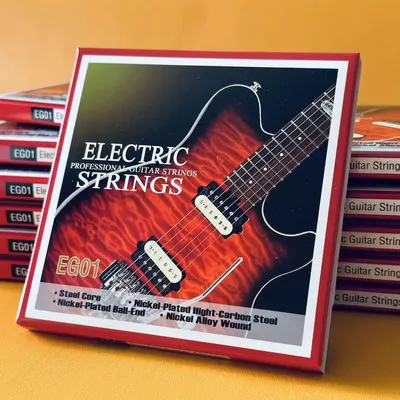 Guitar Strings for Electric Guitar Nickel-Plated Hight-Carbon Steel Alloy Wound Quality Steel Core 6