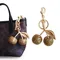 Glitter Gold Cherry Keychain Cherries Pendant for Coach Handbag Shoulder Bags Womens Bag Charm