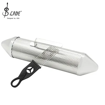 SLADE Silver Metal Guiro with Scraper Latin Merengue Percussion Music Teaching Aid Musical Instrument Tool Parts & Accessories