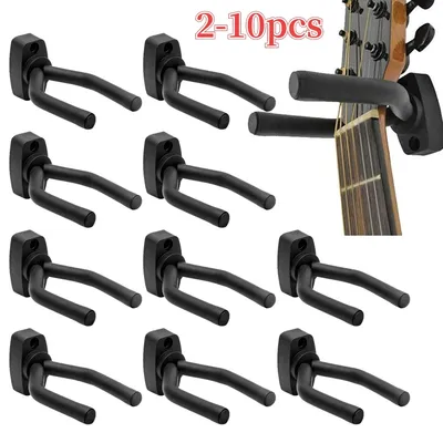 2-10pcs Guitar Holder Wall Mount Stand Metal Parts Accessories Instrument Display Rack for Acoustic