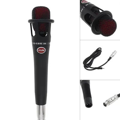 Profession E300 all-Metal Wired Microphone Audio Cable Condenser Microphone for Live / Recording /