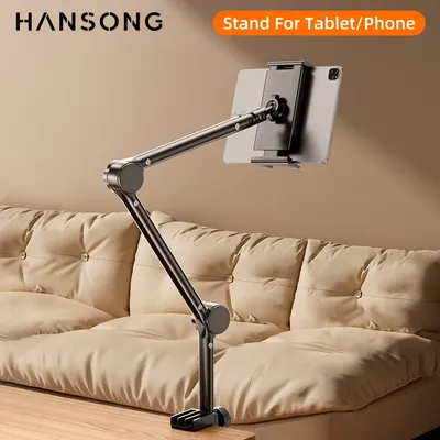 Tablet Holder iPad Desk Stand with 360° Adjustable Foldable Metal Arm Tablet Bracket for Phone