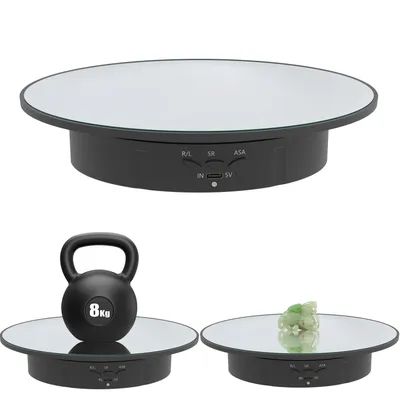 Electric Rotating Display Stand,7.87 Inch Base, 360° Adjustable Speed, Photography Jewelry 3D Model
