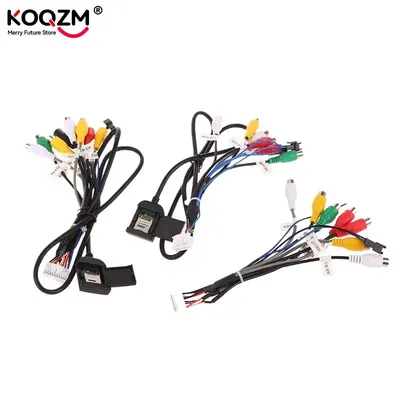 20 P Plug Car Stereo Radio RCA Output AUX Wire Harness Wiring Connector Adaptor Subwoofer Cable 4G