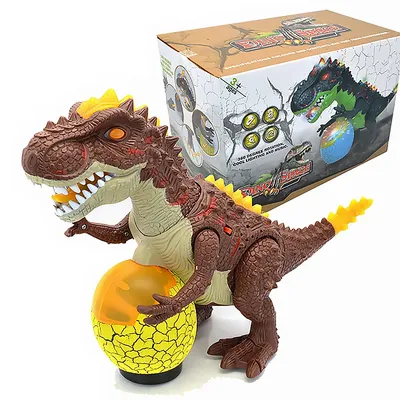 New Electric Walking Dinosaur Toys Kids Walk Sounds Animals Model Toys with Music Light Dinosaur egg