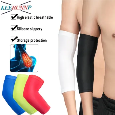 Breathable Compression Arm Sleeves Unisex & Comfortable for Outdoor Sports Gym Cycling Arm Cooling Sleeves with Anti-Slip Design