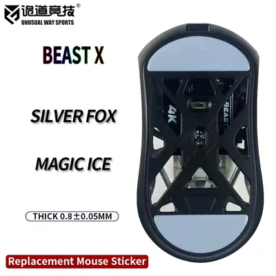 Unusual Way Sports Mouse Skates Feet WLmouse Beast X Cambered Surface PTFE Anti Collapse Magic Ice