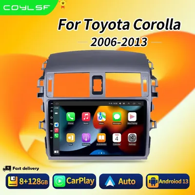 Carplay Android Auto for Toyota Corolla E140/150 2006 2007-2013 Multimedia Automotive Subwoofer Autoradio Android DSP 4G