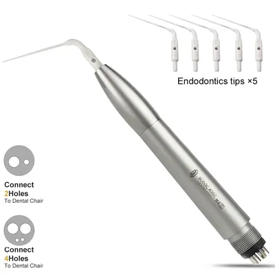 Dental Air Scaler Handpiece Activation Irrigation Perio Scaling With 5 PCs Endodontics Plastic Tips