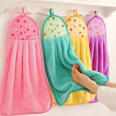 4 Stuks Koraalfluweel Badkamerbenodigdheden, Zachte Handdoek, Absorberende Stoffen Vaatdoeken,