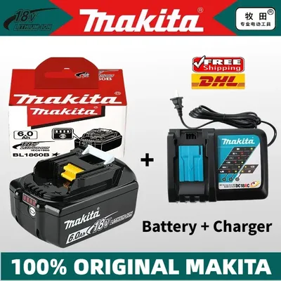 100% Original Makita 18V 6Ah BL1860B Makita 18V Battery Suitable for replacing 18Volt electric tool