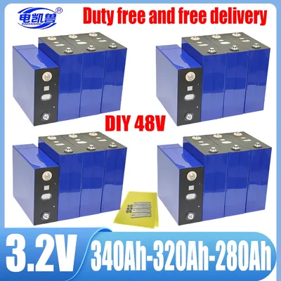 16PCS New 3.2V 340Ah 320Ah 280Ah 310Ah 105Ah LF280K LiFePO4 Battery Brand new Grade A DIY 12V 24V