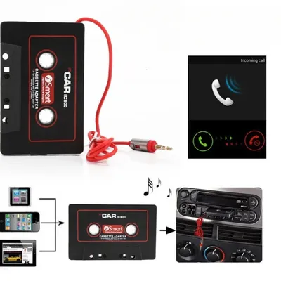 3.5mm Jack Car Cassette Player Tape Adapter Cassette Mp3 Player Converter For iPod For iPhone MP3