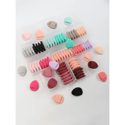 10 Packs of Finger Air Cushion Puffs, Including Air Cushion Powder Puffs, Latex Free Mixed Sponges