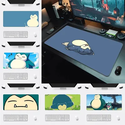 Snorlax Mousepad HD Printing Computer Gamers Locking Edge Non-slip Mouse Pad XXL90x40cm Keyboard PC