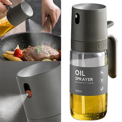 250ML Kitchen Oil Bottle Cooking Oil Spray Glass Cooking Oil Dispensers Olive Oil Sprayer Mister for