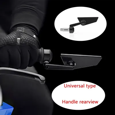1 Pair 7/8" 22mm Motorcycle Aluminum Bar End Side Rearview Mirror Universal Motorbike Bike Handlebar Rear View Mirrors