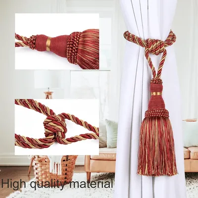 1PC Polyester Tassel Tiebacks Curtain Holder Handmade Tassel For Decoration Rope Curtain Hanging