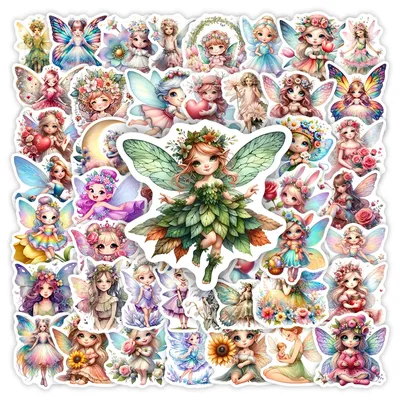 Fantasy Kawaii Elf Fairies Angels Stickers DIY Gift Kids Toy Waterproof Decal for Laptop Phone Scrapbook Luggage Decorative