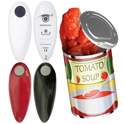 Electric Can Opener Automatic Bottle Opener Battery Operated Tin Opener One Touch for Weak Hands for