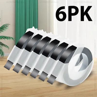 3/6PK Compatible Dymo 3D Label Tape Adhesive 9mm dymo 3D Embossing Tapes for For DYMO 12965 1610