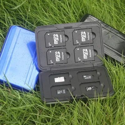Micro SD Card Holder SDXC Storage Holder Memory Card Case Protector Aluminum case 16 solts for SD/