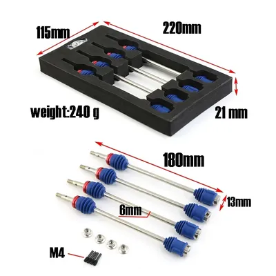 4Pcs Steel Drive Shaft CVD Dogbone Driveshafts 5451R Compatible with Traxxas 1/10 T-Maxx E-Maxx