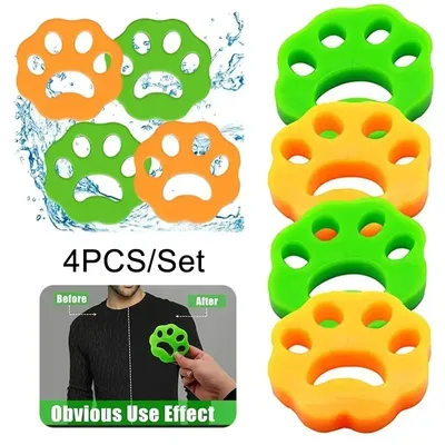 Cat Claw Silicone Hair Remover 4pcs Washing Machine Clothes Dust Hair Collector Double-Sided